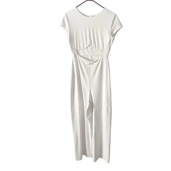 Susana Monaco Reverse Sweetheart Front Cutout Wide LegJumpsuit
